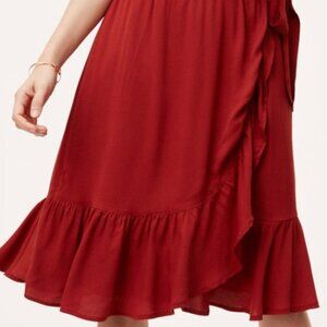 Loft Ruffle Faux Wrap Skirt